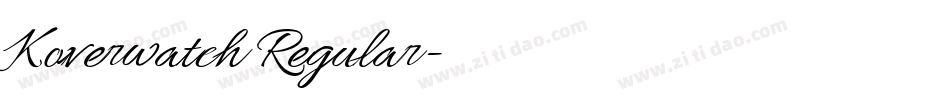 Koverwatch Regular字体转换